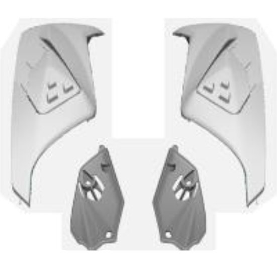 Vrchní ventilace Shark Evo-GT - pro L, XL, XXL - Barva dílu: Bílá lesklá