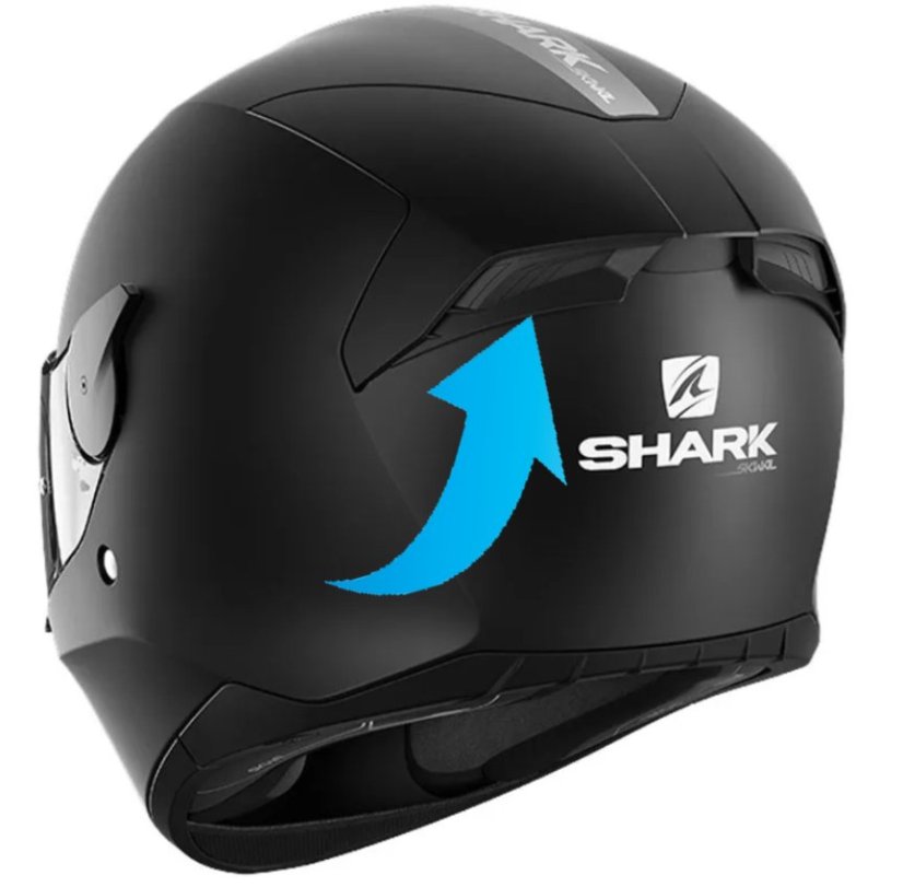 Zadní ventilace Shark D-Skwal 2 - deflektor, spoiler - Barva dílu: Černá lesklá Zadní ventilace Shark D-Skwal 2 - deflektor, spoiler - Barva dílu: Černá lesklá